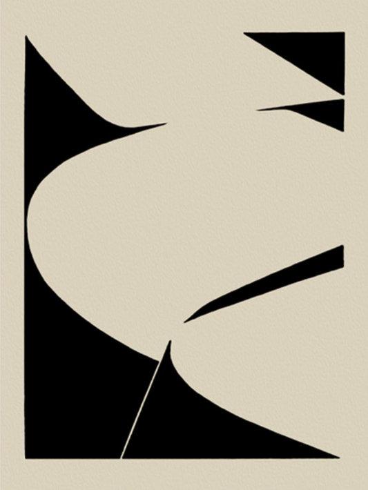 Contemporary monochrome art, Minimalist V, ready to hang canvas, designer wall art.