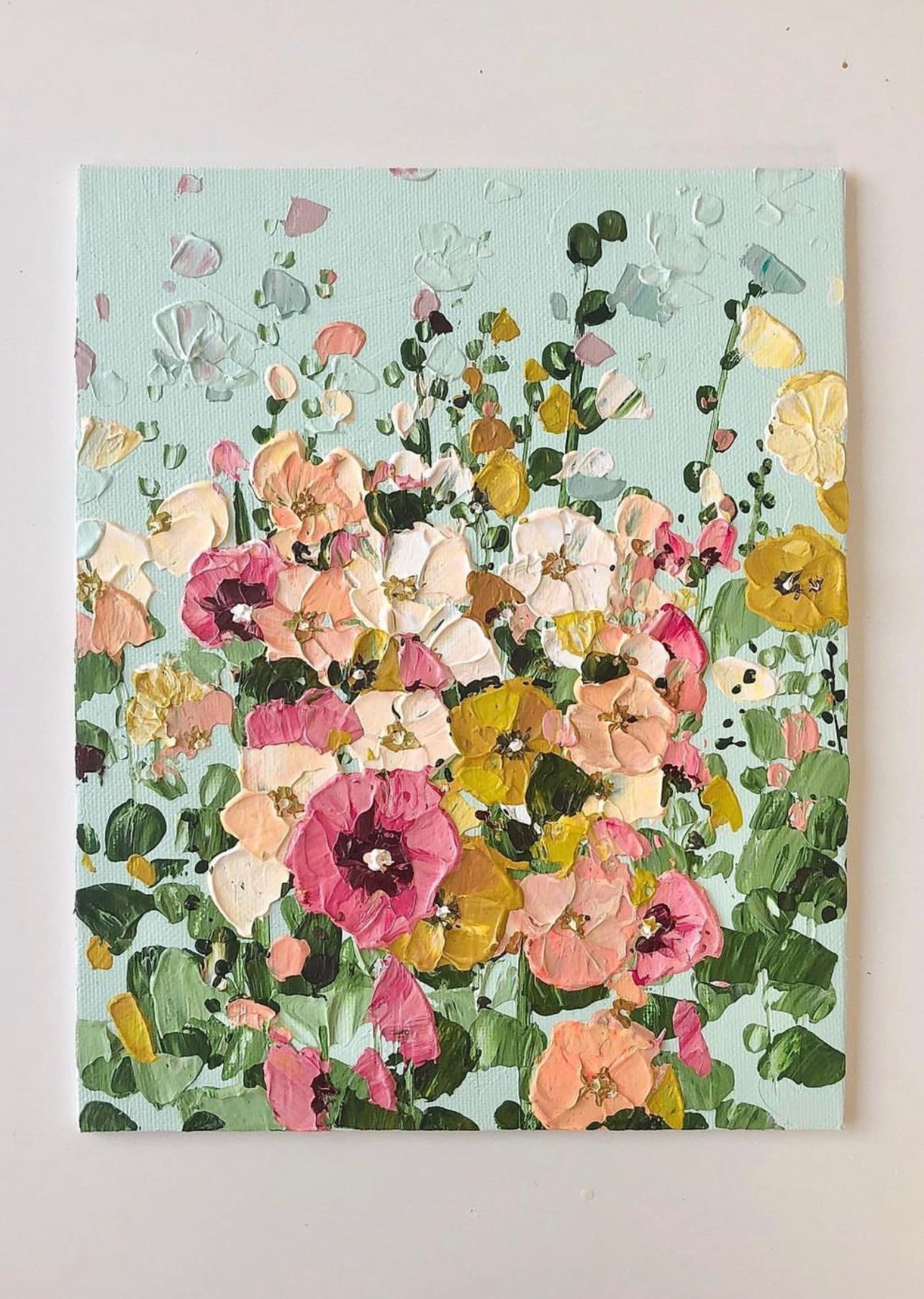 Enhance your wall decor with Nature's Palette: Hand-painted art on canvas.