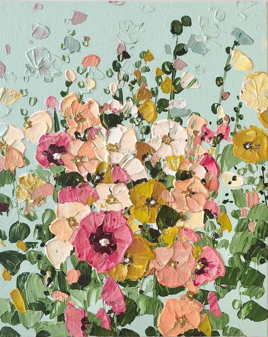Handpainted Art. Floral painting. Vibrant florals. Nature-inspired. Wall Art Collection. Home Decoration. Best painting for home/house. Best painting for new home/house.