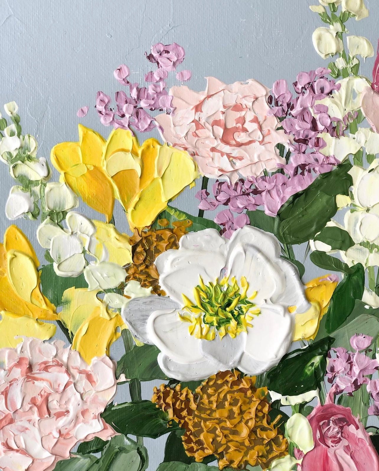 Floral painting in soft pink hues: Spring Serenity by Artisan of Sense.