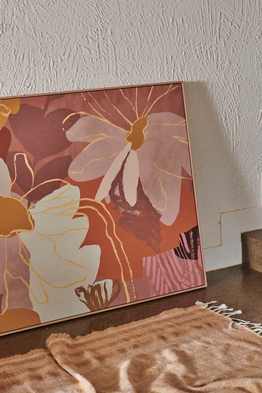 Patio V: Large framed canvas, premium print, lasting color, no hassle installation.