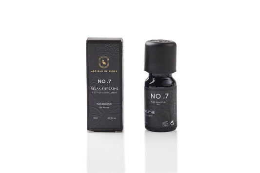 Aroma: Vetiver Lemon Tea Tree to Relax Breathe. Fragrant essential oil in protective packaging.