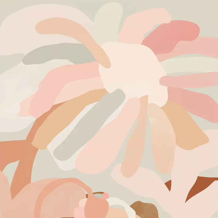 Spring II: Framed floral print, high-quality 450gsm acid-free canvas, vibrant colors.