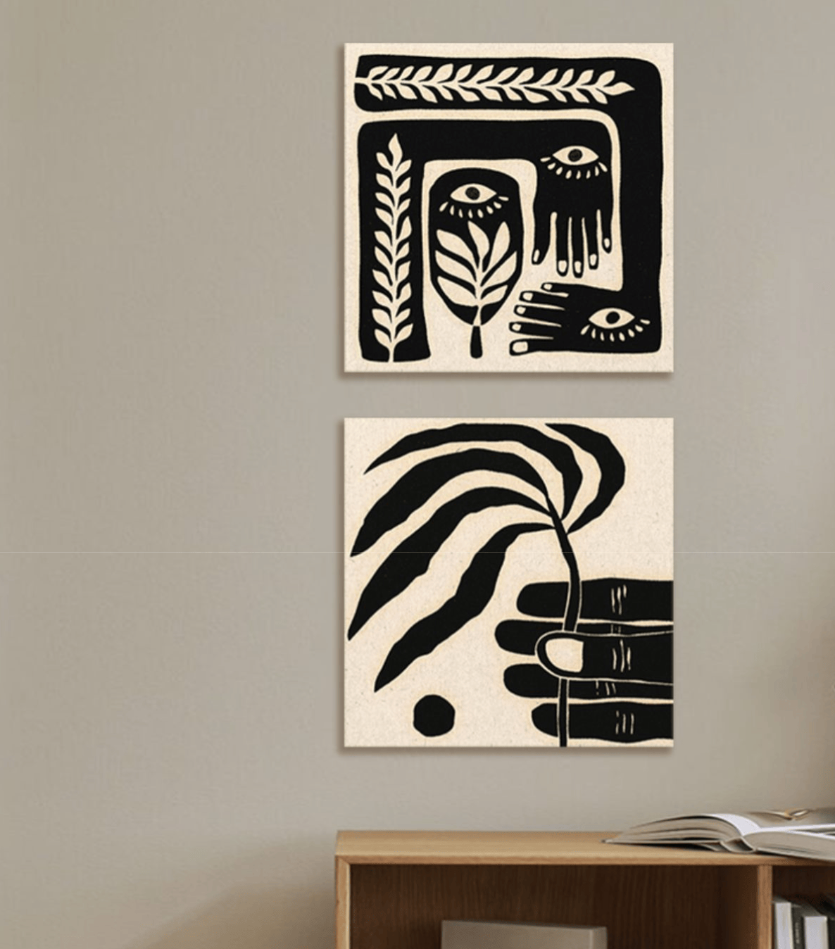Black and white swirl abstract, Tribal I, unique canvas art, spiritual home decor.
Dynamic abstract black white, Tribal II, statement canvas print, luxury wall art.