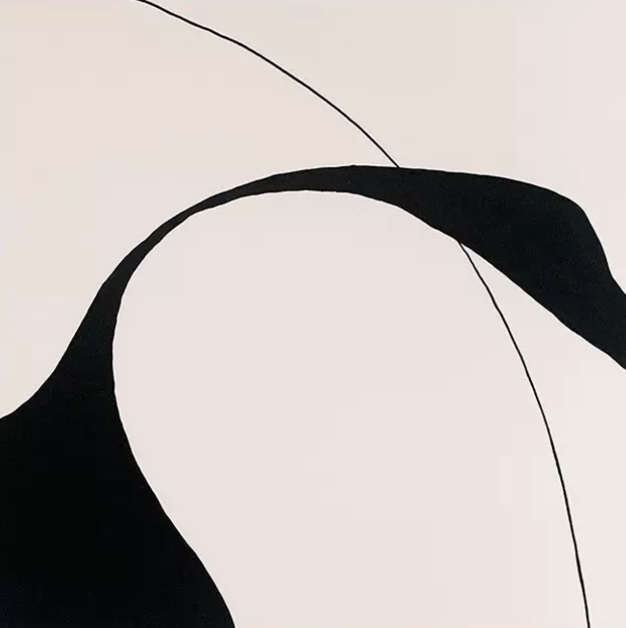 Abstract expressionism canvas, Vestige IV, dramatic black and white, bold wall art.