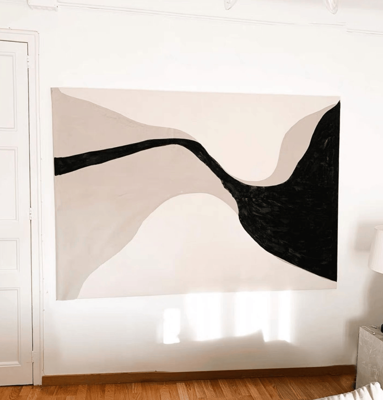 Industrial chic canvas art, Vestige V, black and white abstract design, urban decor.