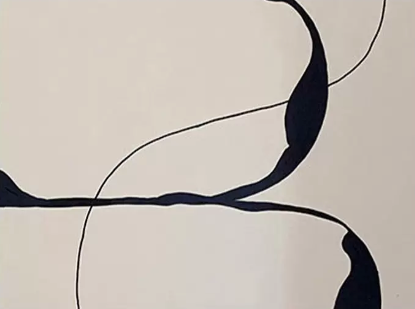 Minimalist home decor black white, Vestige VI, abstract canvas painting, bedroom wall art.