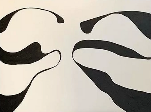 Gallery quality abstract print, Vestige VII, archival black and white canvas, investment art.
