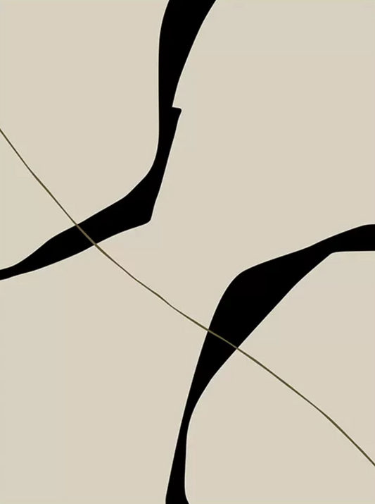 Abstract patterns black and white, Vestige IX, intricate canvas print, unique gift idea.