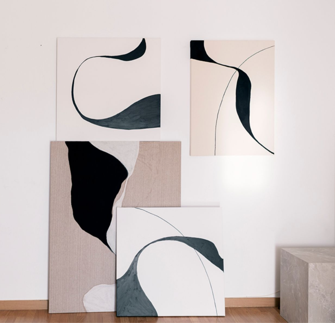 Textured abstract art, Vestige II, black and white relief, artistic canvas prints.