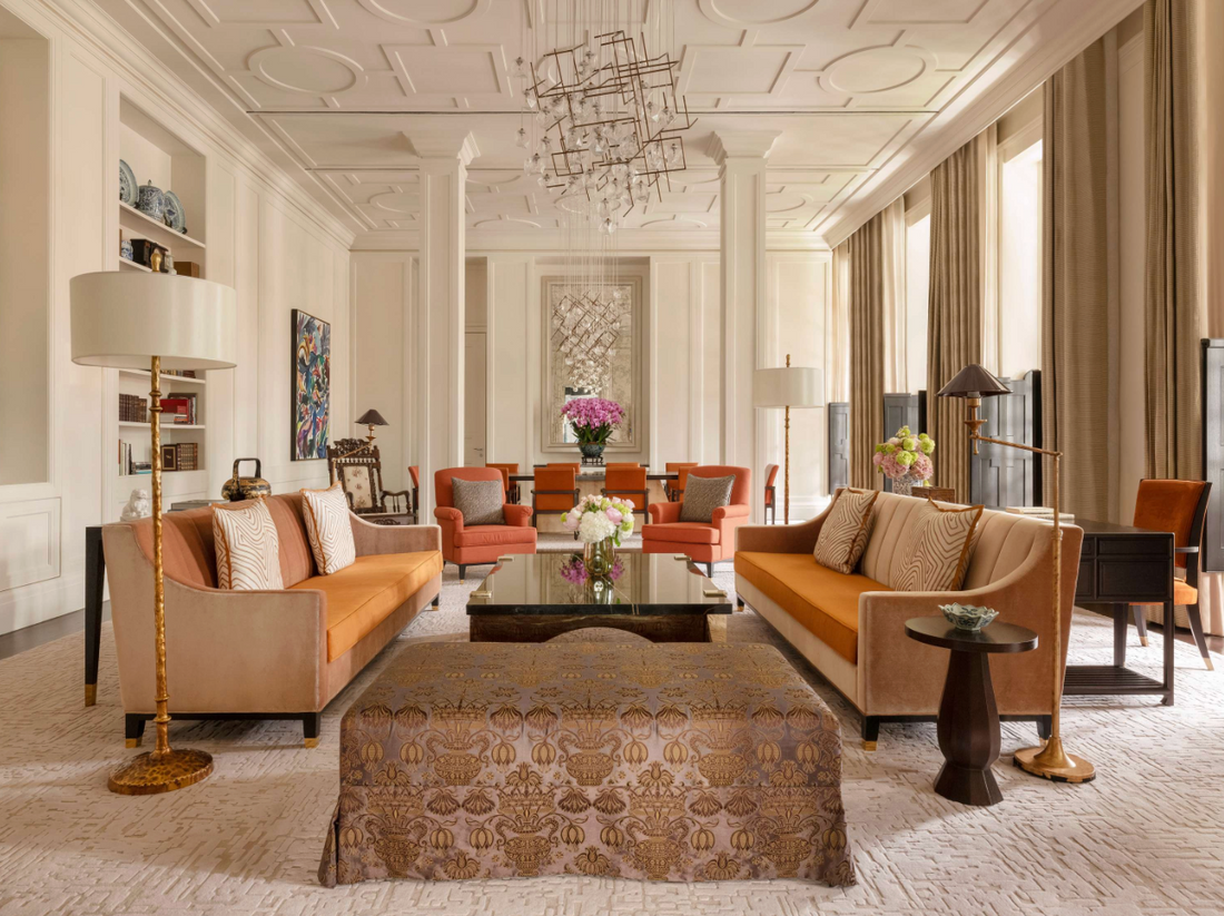 AOSLuxe commercial cold-air HVAC scent diffuser installation for luxury property launch showflat interior at Raffles Singapore by Artisan of Sense.