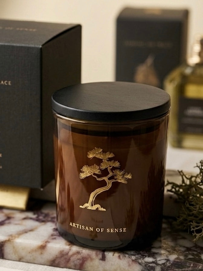 Artisan of Sense luxury botanical soy candle, representing bespoke fragrance sourcing and VIP corporate gifts in Singapore.