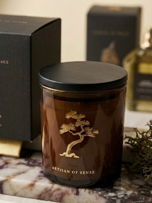 Artisan of Sense luxury botanical soy candle, representing bespoke fragrance sourcing and VIP corporate gifts in Singapore.