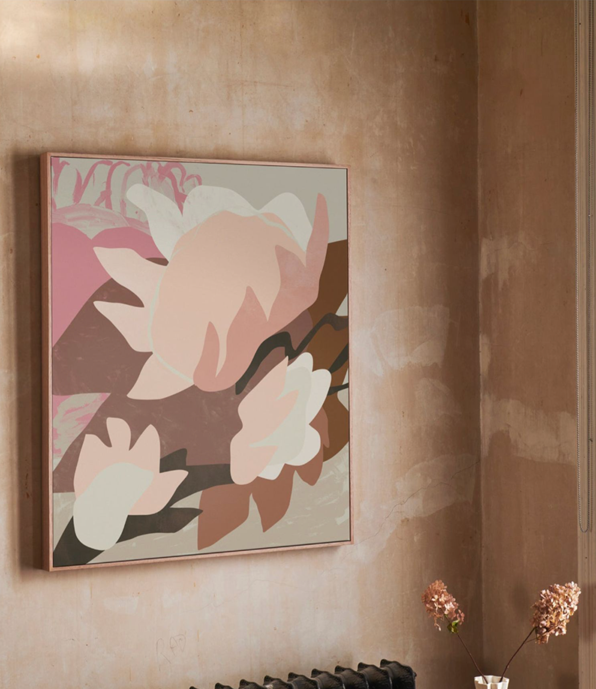 Courtyard II: Contemporary floral art, painted to order, 450gsm acid-free canvas.