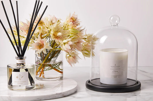 Vintage-style glass cloche, perfect for displaying candles or adding an elegant touch to any space.