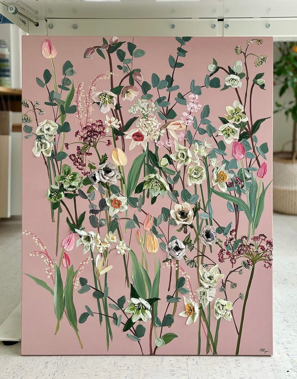 Discover Celestial Trail: Unique wall art, hand-painted acrylic on canvas, to decorate your home.