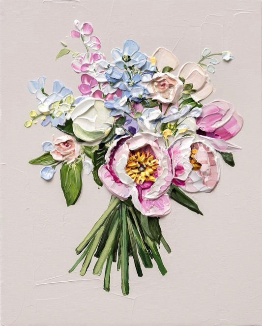 Handpainted Art. Floral painting. Bouquet of flowers. Nature-inspired. Wall Art Collection. Home Decoration. Best painting for home/house. Best painting for new home/house. 