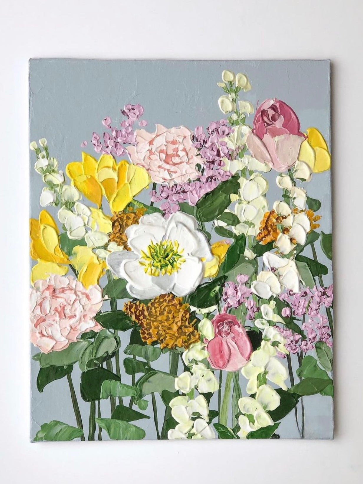 Floral painting in soft pink hues: Spring Serenity by Artisan of Sense.