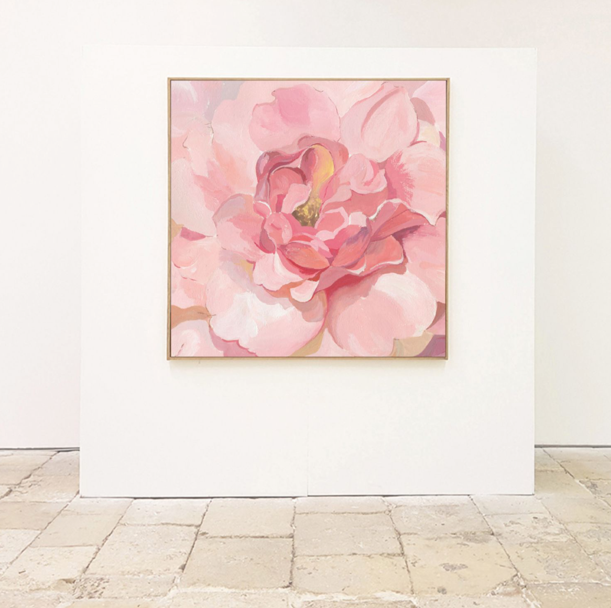 Rose I: Botanical wall decor, stretched onto shrink-resistant framed canvas, ready to hang.