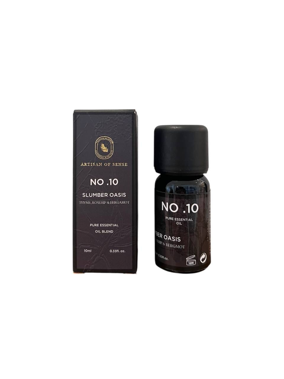 Aroma: Thyme, Rosehip & Bergamot for Slumber Oasis. Natural plant-derived essential oil.