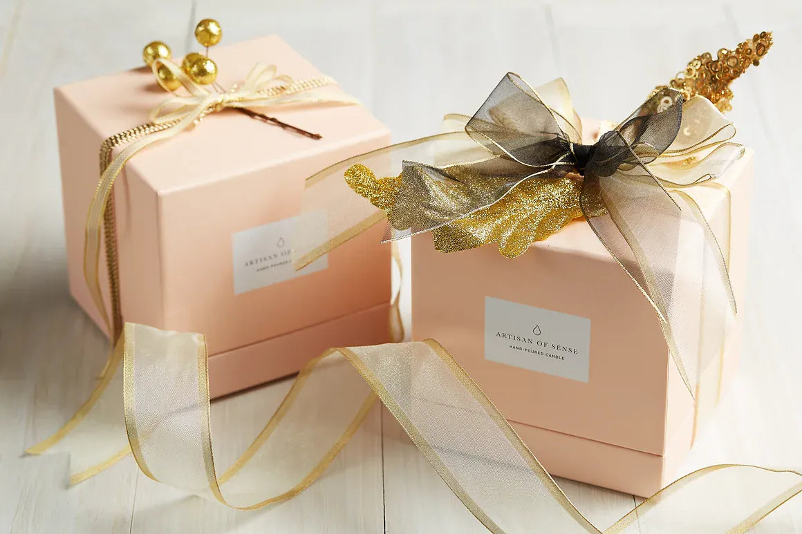 Artisan of Sense gift wrapping for handcrafted candles, botanical mists and essential oil blends from Singapore