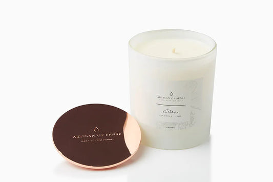 Bergamot & Clove Soy Candle by Artisan of Sense, hand-poured in Singapore with 100% natural fragrances