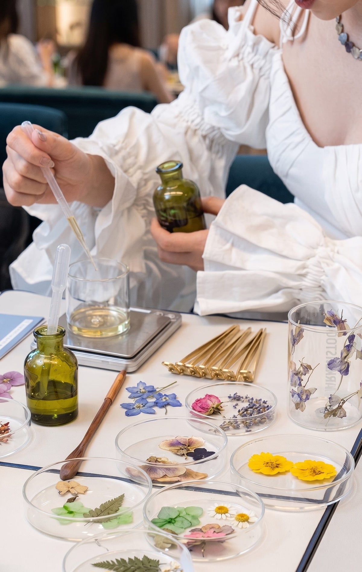 Eco-friendly candle making workshop at the Artisan of Sense Joo Chiat atelier, Singapore, using natural soy wax