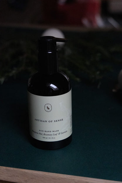 Geranium, Clary Sage & Bergamot Peel Eco Handwash — a plant-based cleanser scented only with essential oils, made in Singapore