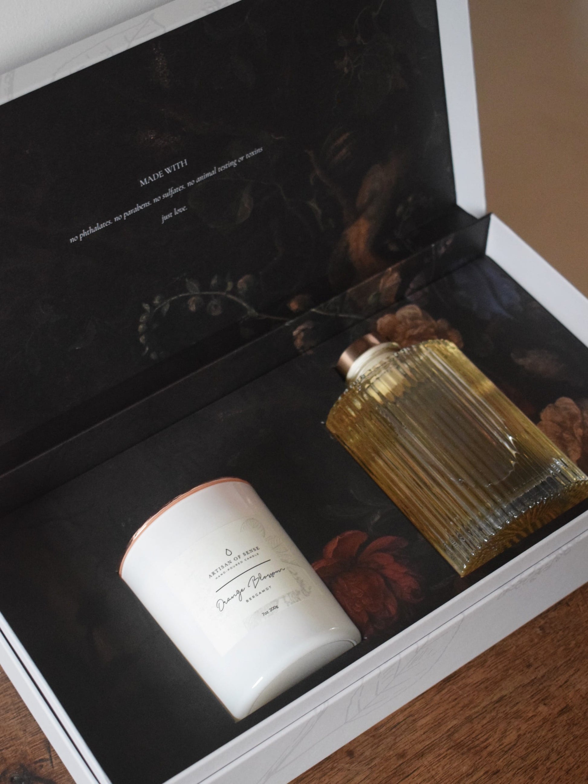 Luxury Diffuser and Candle Gift Set by Artisan of Sense, handcrafted in Singapore with 100% natural fragrances