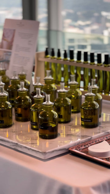 Fragrance bar of 100% natural fragrance oils at the Artisan of Sense Joo Chiat atelier, Singapore