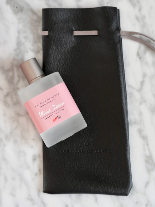 WIND DOWN lavender and eucalyptus room mist by Artisan of Sense, alcohol-free and made with pure essential oils
